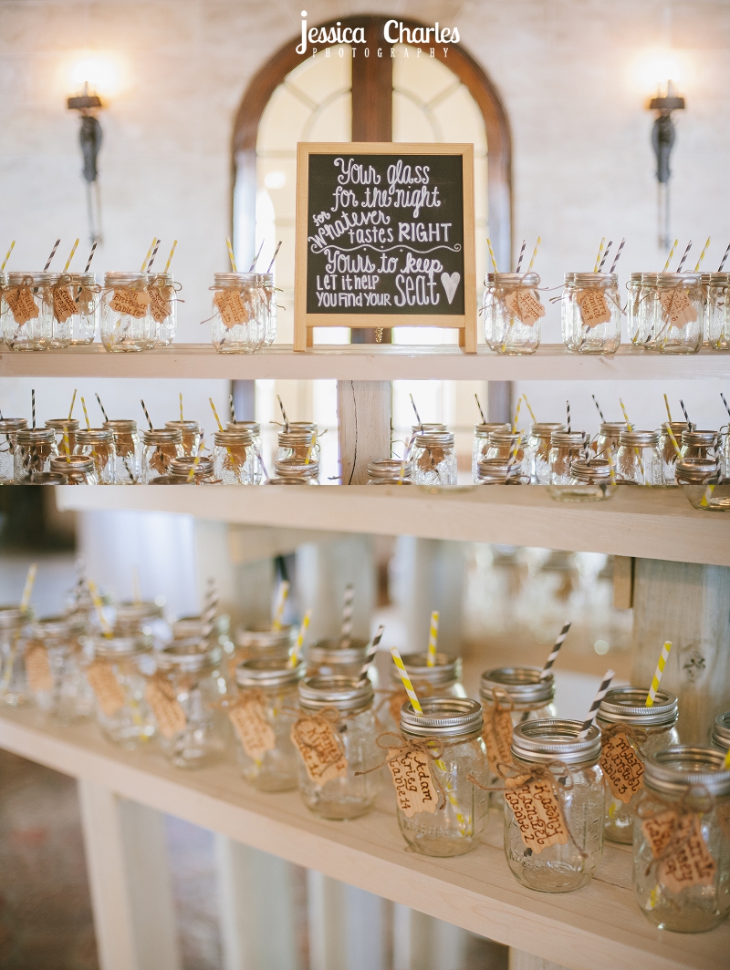 DIY mason jar wedding details