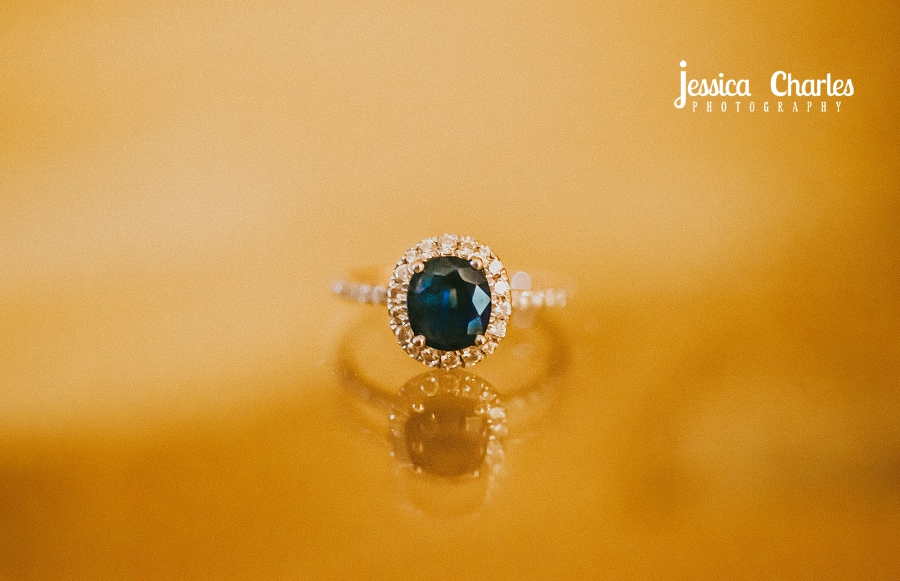 Beautiful blue engagement ring