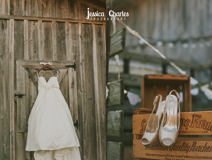 silver sparkly wedding shoes for a rustic wedding