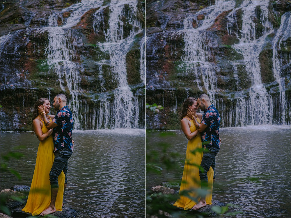 Waterfall couple